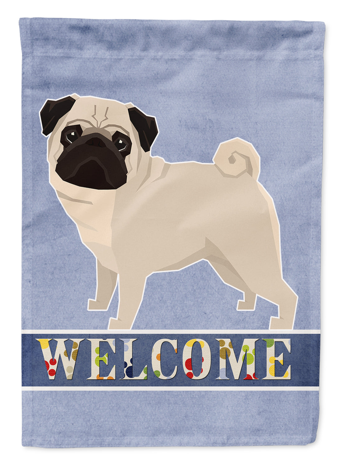 Pug Welcome Flag Canvas House Size CK3616CHF  the-store.com.