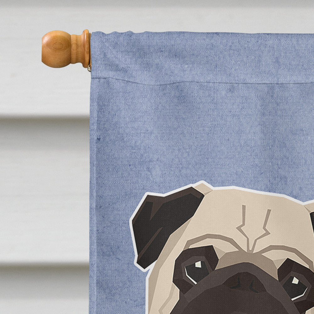 Pug Welcome Flag Canvas House Size CK3616CHF