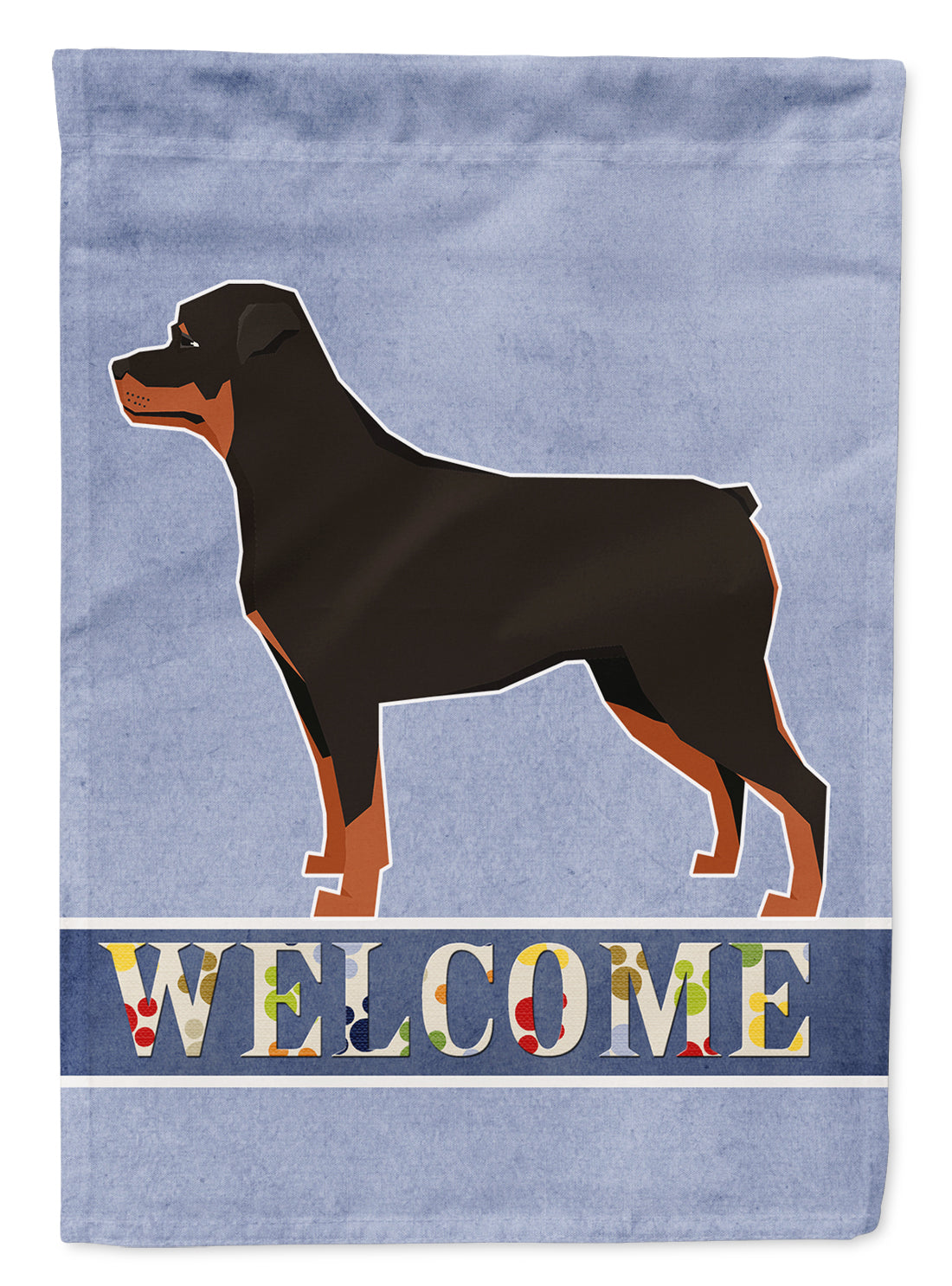 Rottweiler Welcome Flag Canvas House Size CK3617CHF  the-store.com.