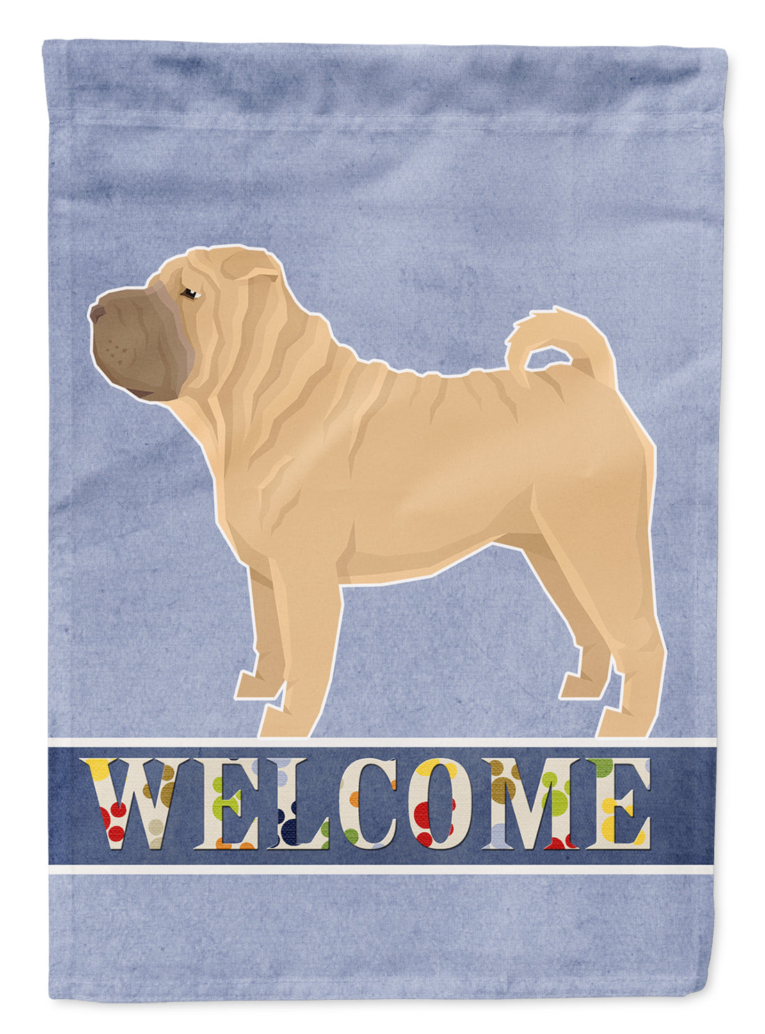 Shar Pei Welcome Flag Canvas House Size CK3621CHF  the-store.com.