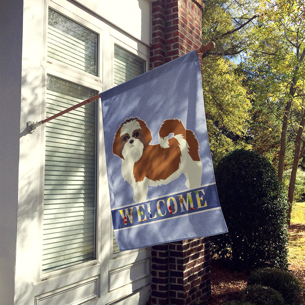 Shih Tzu Welcome Flag Canvas House Size CK3622CHF  the-store.com.
