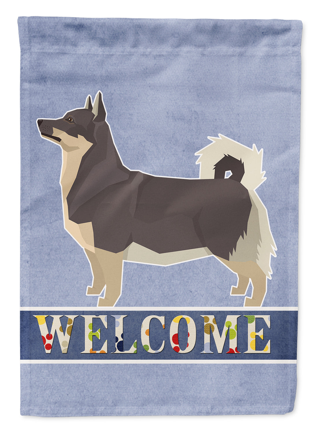 Swedish Vallhund Welcome Flag Canvas House Size CK3625CHF  the-store.com.
