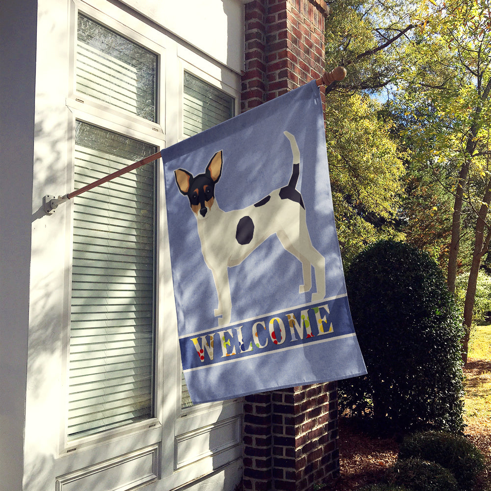 Toy Fox Terrier Welcome Flag Canvas House Size CK3626CHF