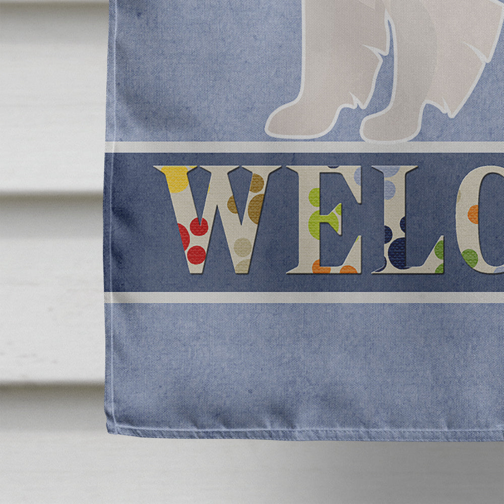American Eskimo Welcome Flag Canvas House Size CK3633CHF  the-store.com.
