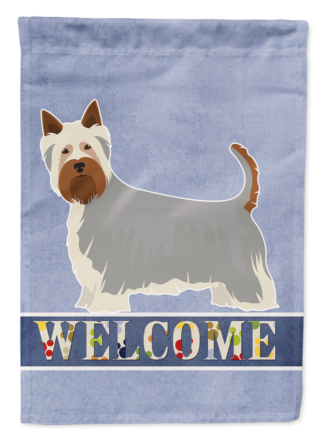 Australian Silky Terrier Welcome Flag Canvas House Size CK3635CHF  the-store.com.