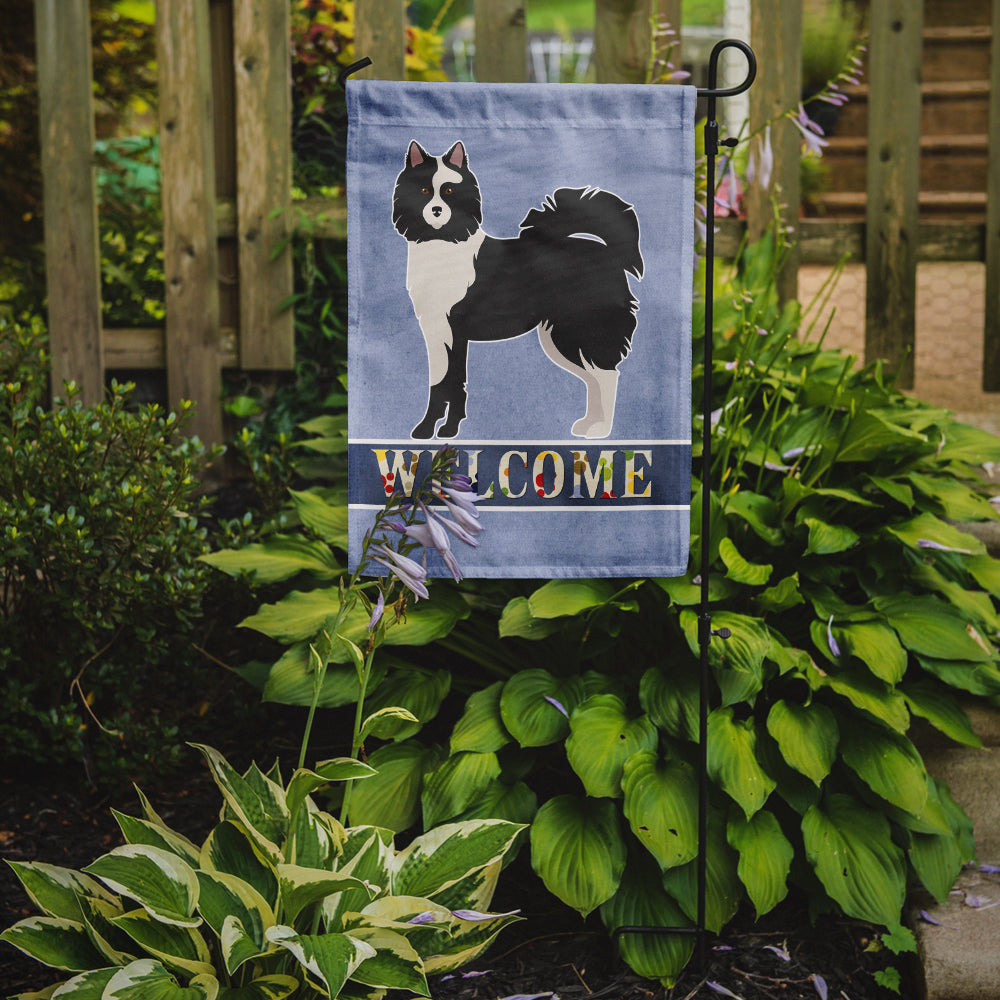 Black and White Elo dog Welcome Flag Garden Size CK3644GF