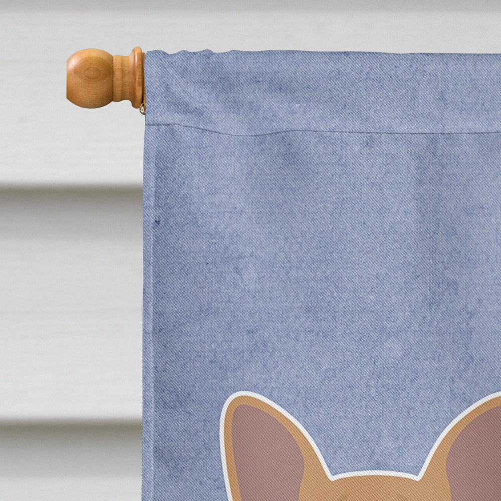 French Bulldog Welcome Flag Canvas House Size CK3647CHF  the-store.com.