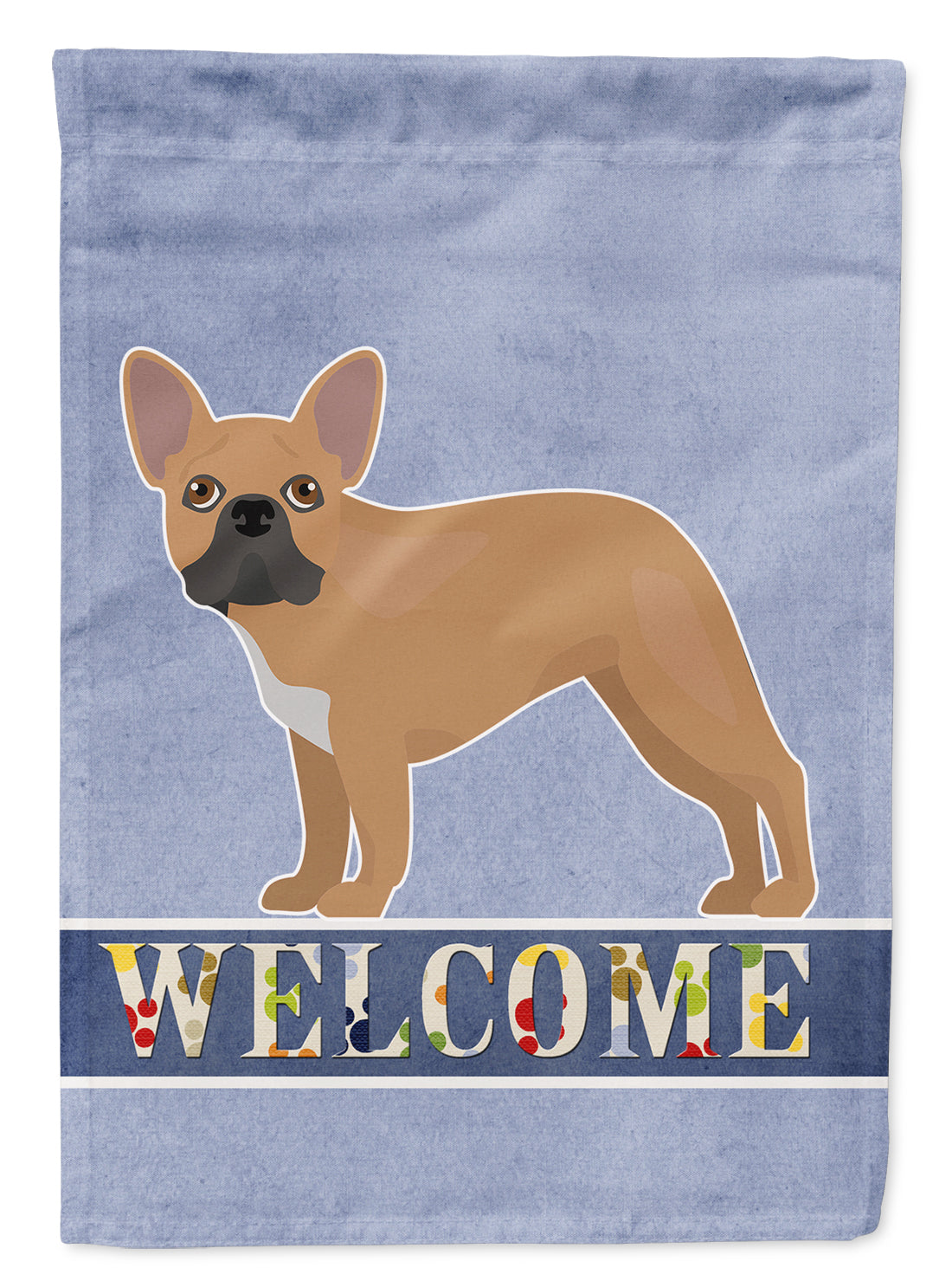 French Bulldog Welcome Flag Canvas House Size CK3647CHF  the-store.com.