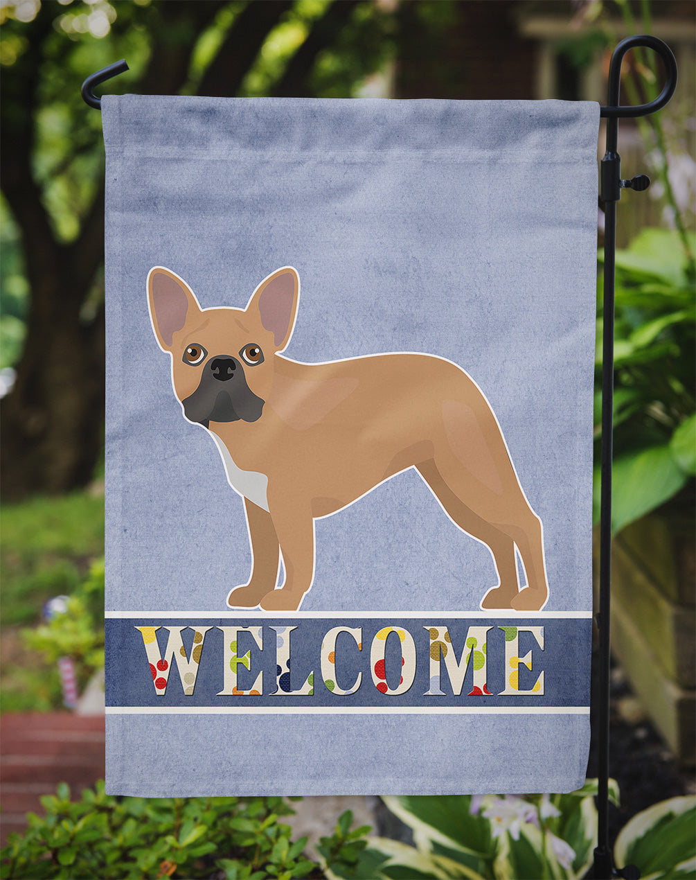 French Bulldog Welcome Flag Garden Size CK3647GF  the-store.com.