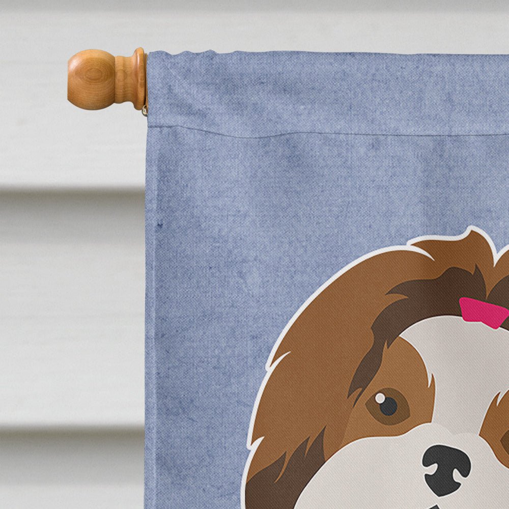 Imperial Shih Tzu Welcome Flag Canvas House Size CK3651CHF  the-store.com.