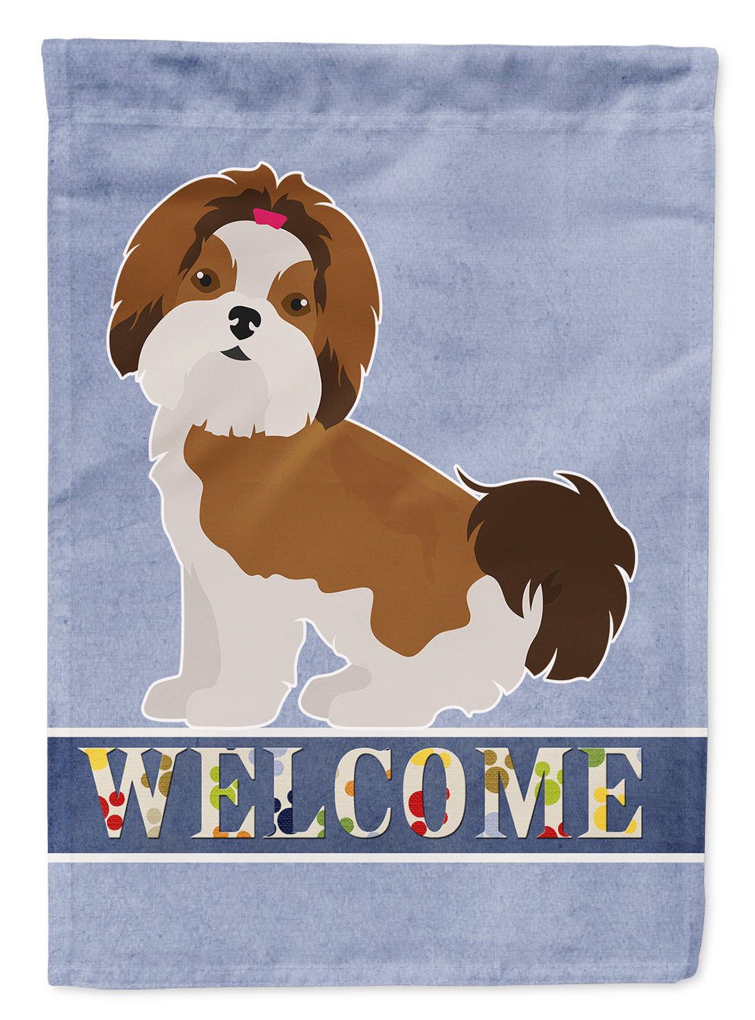 Imperial Shih Tzu Welcome Flag Canvas House Size CK3651CHF