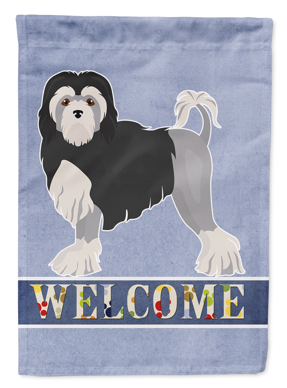 L?wchen or Little Lion Dog Welcome Flag Canvas House Size CK3662CHF