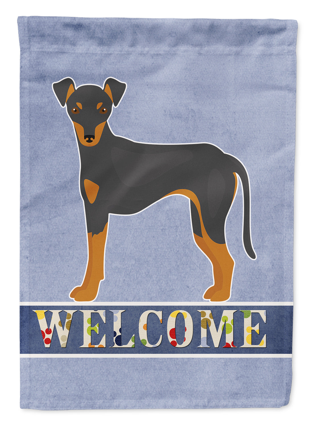Manchester Terrier Welcome Flag Canvas House Size CK3664CHF