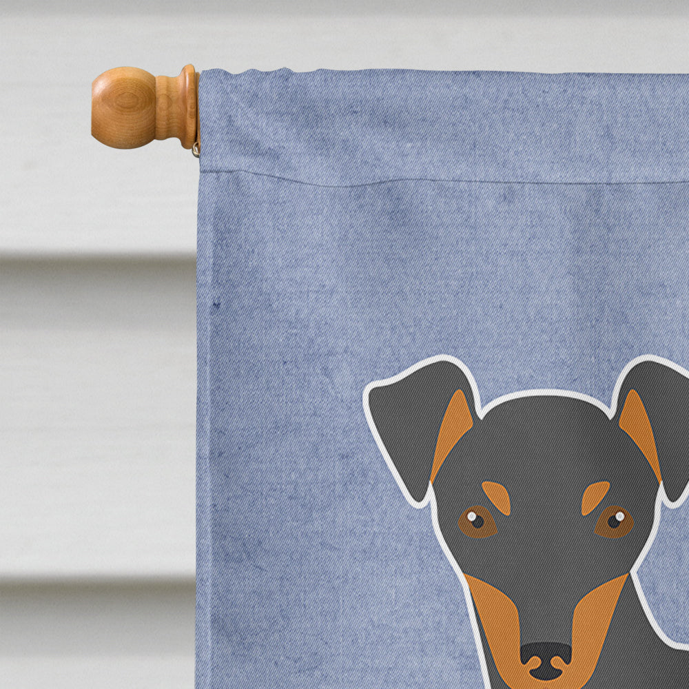 Manchester Terrier Welcome Flag Canvas House Size CK3664CHF  the-store.com.