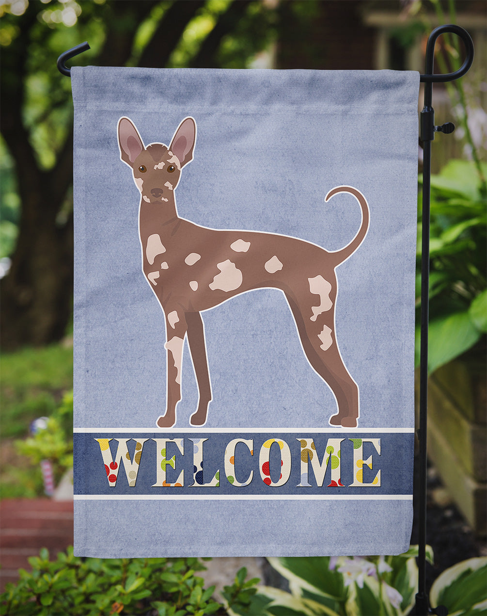 Mexican Hairless Dog Welcome Flag Garden Size CK3665GF  the-store.com.