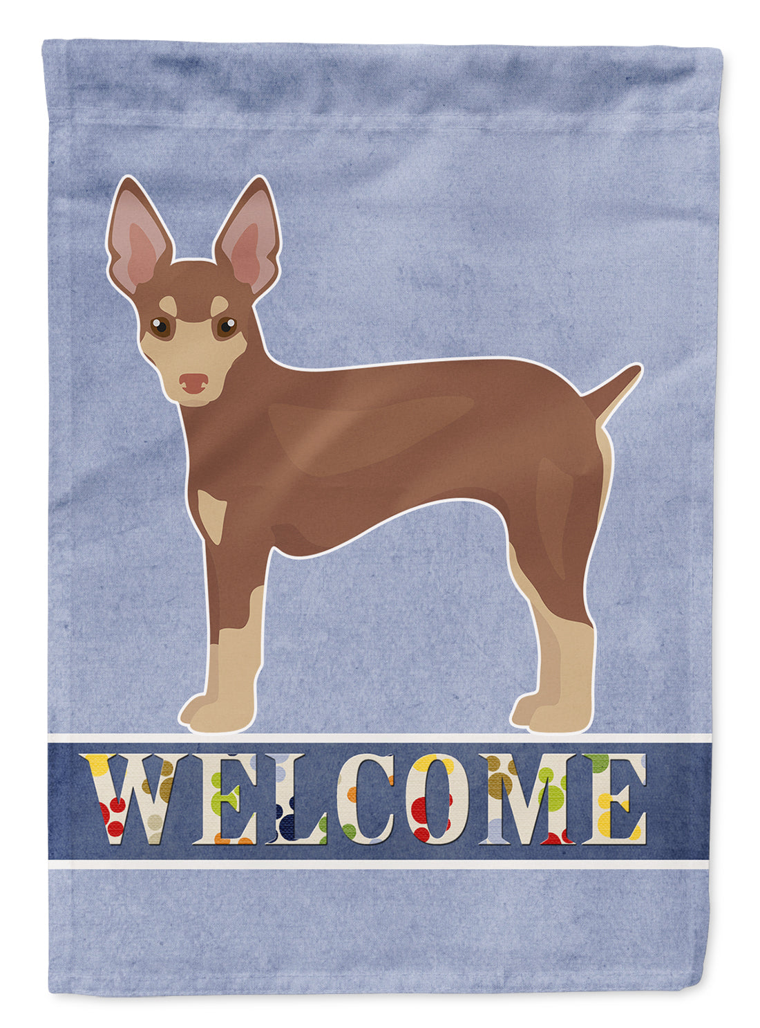 Miniature Fox Terrier Welcome Flag Canvas House Size CK3666CHF