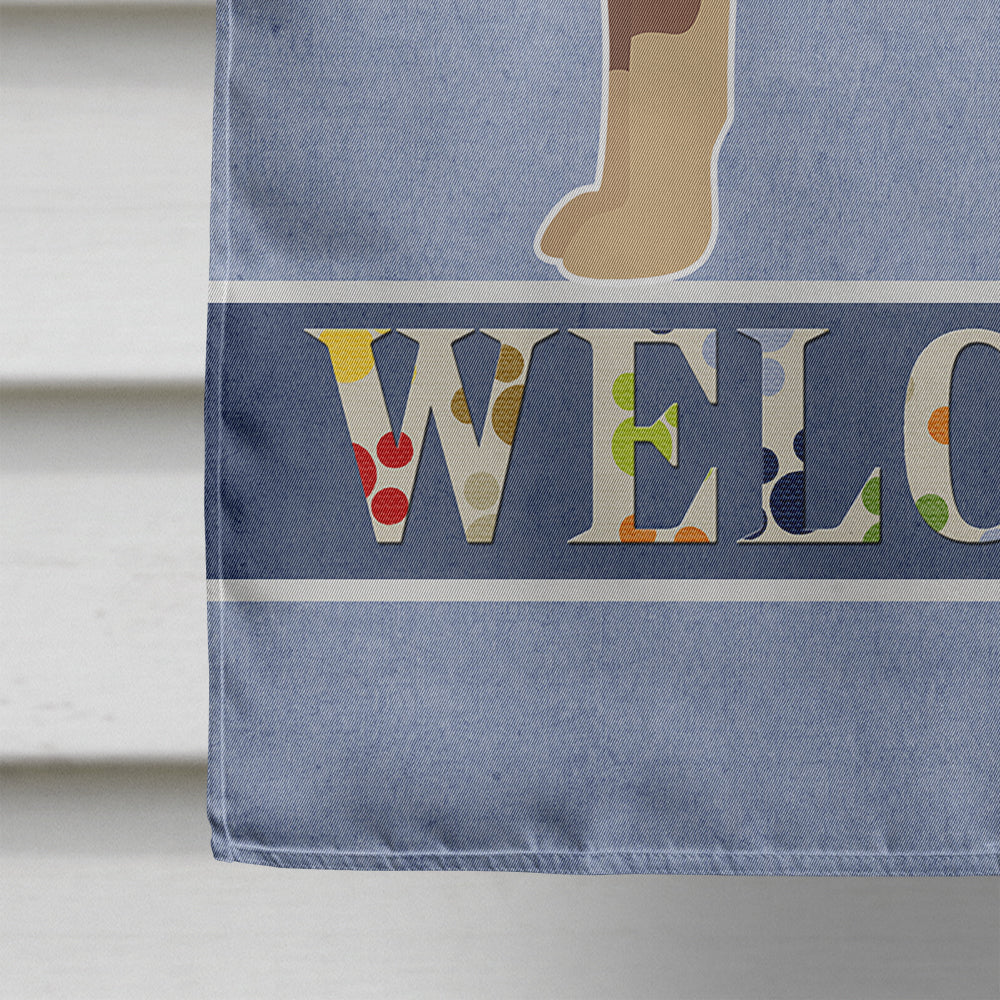 Miniature Fox Terrier Welcome Flag Canvas House Size CK3666CHF