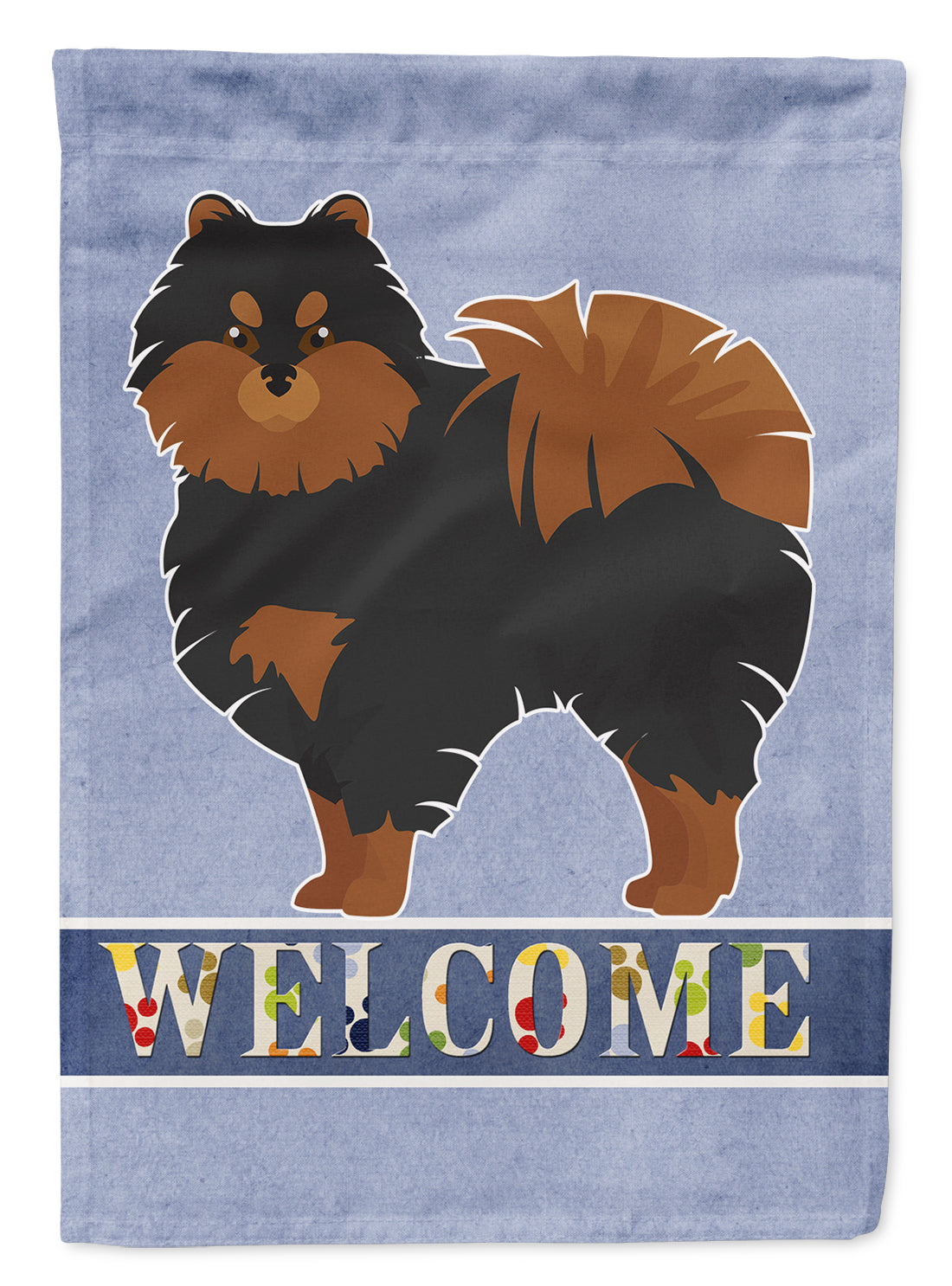 Pomeranian Welcome Flag Canvas House Size CK3669CHF  the-store.com.
