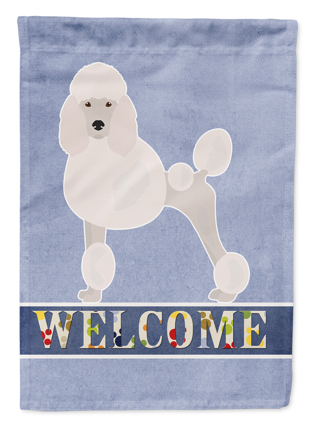 Miniature Poodle Welcome Flag Canvas House Size CK3670CHF