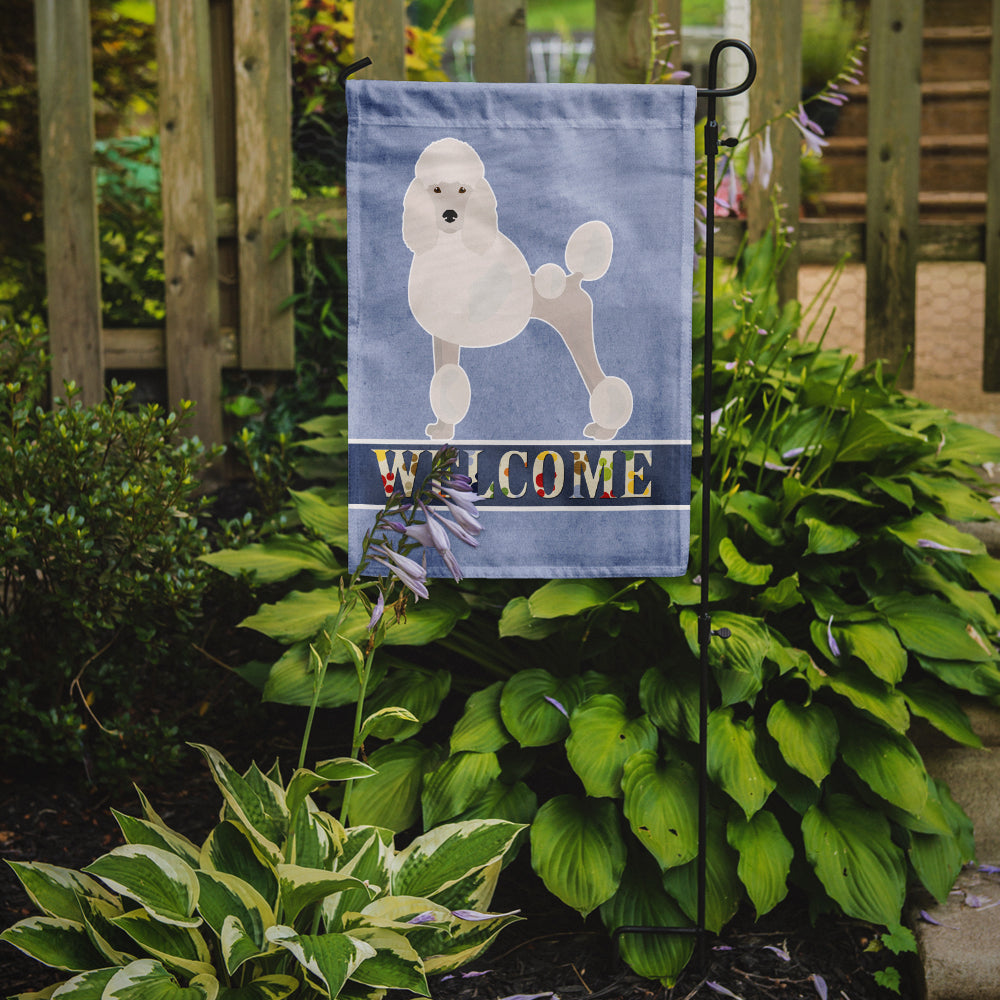 Miniature Poodle Welcome Flag Garden Size CK3670GF  the-store.com.