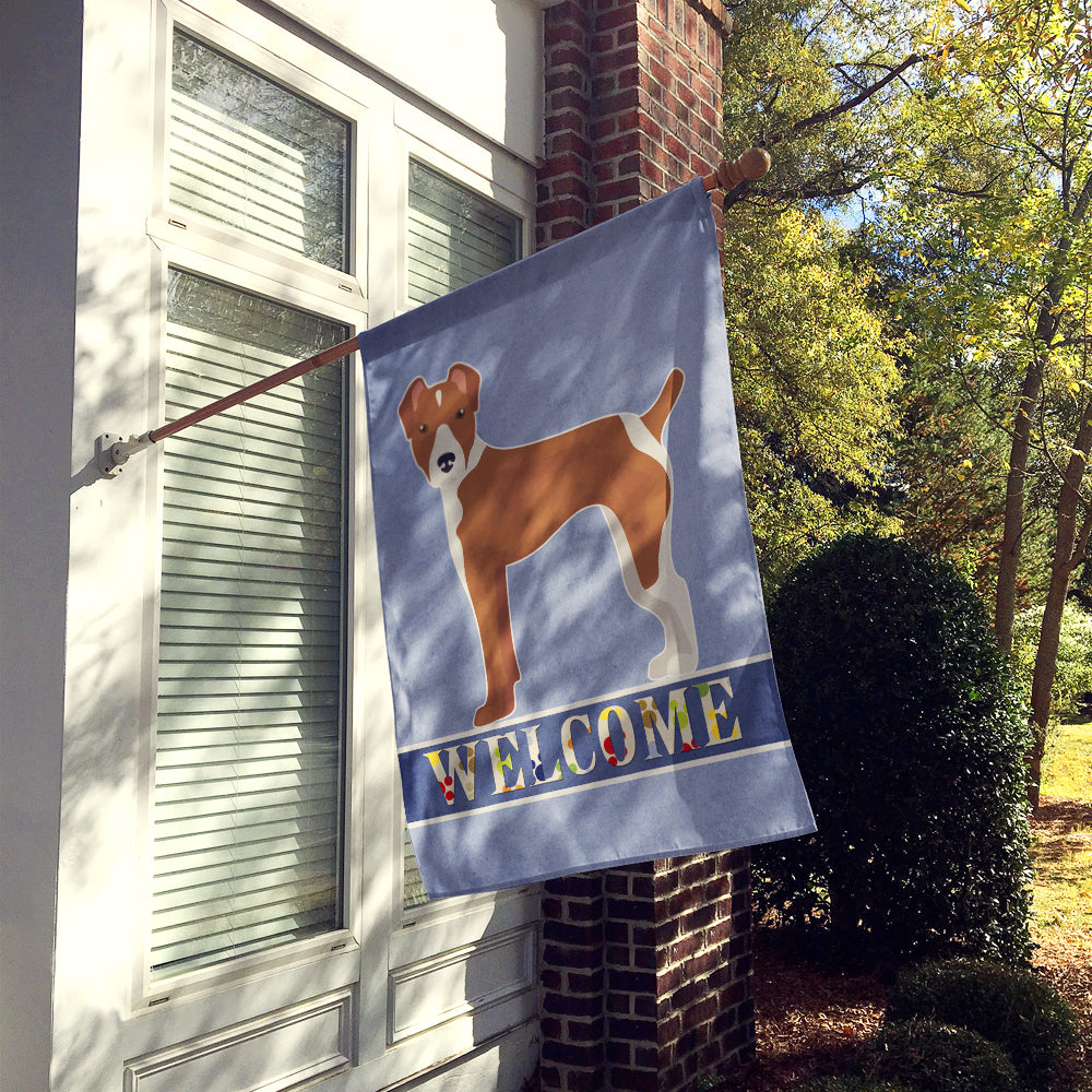 Rat Terrier Welcome Flag Canvas House Size CK3674CHF