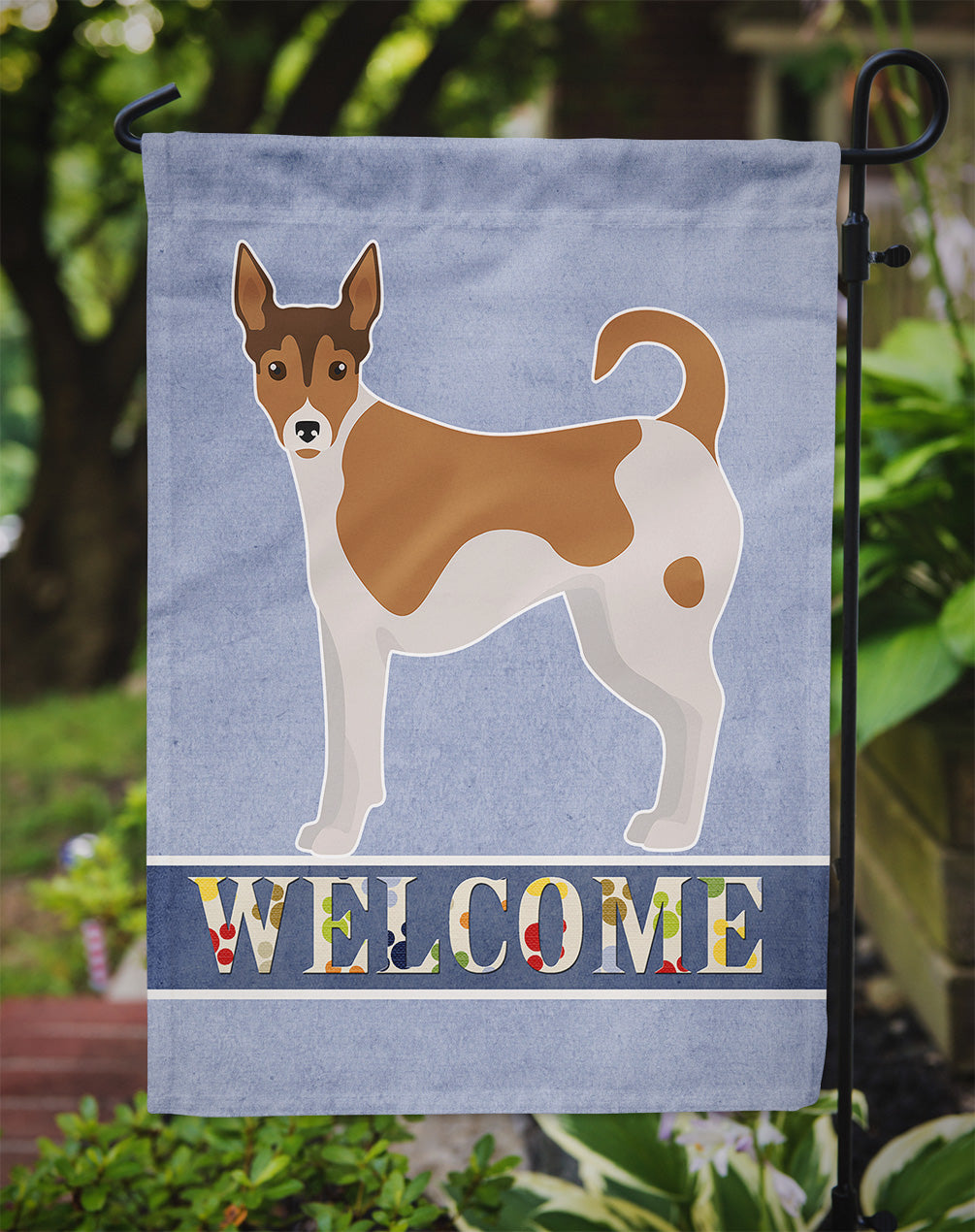 Tenterfield Terrier Welcome Flag Garden Size CK3679GF