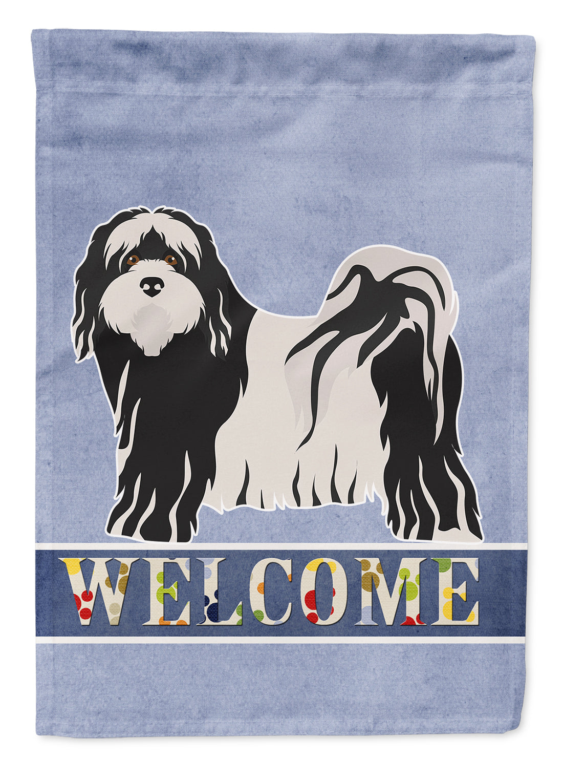 Tibetan Terrier Welcome Flag Canvas House Size CK3681CHF