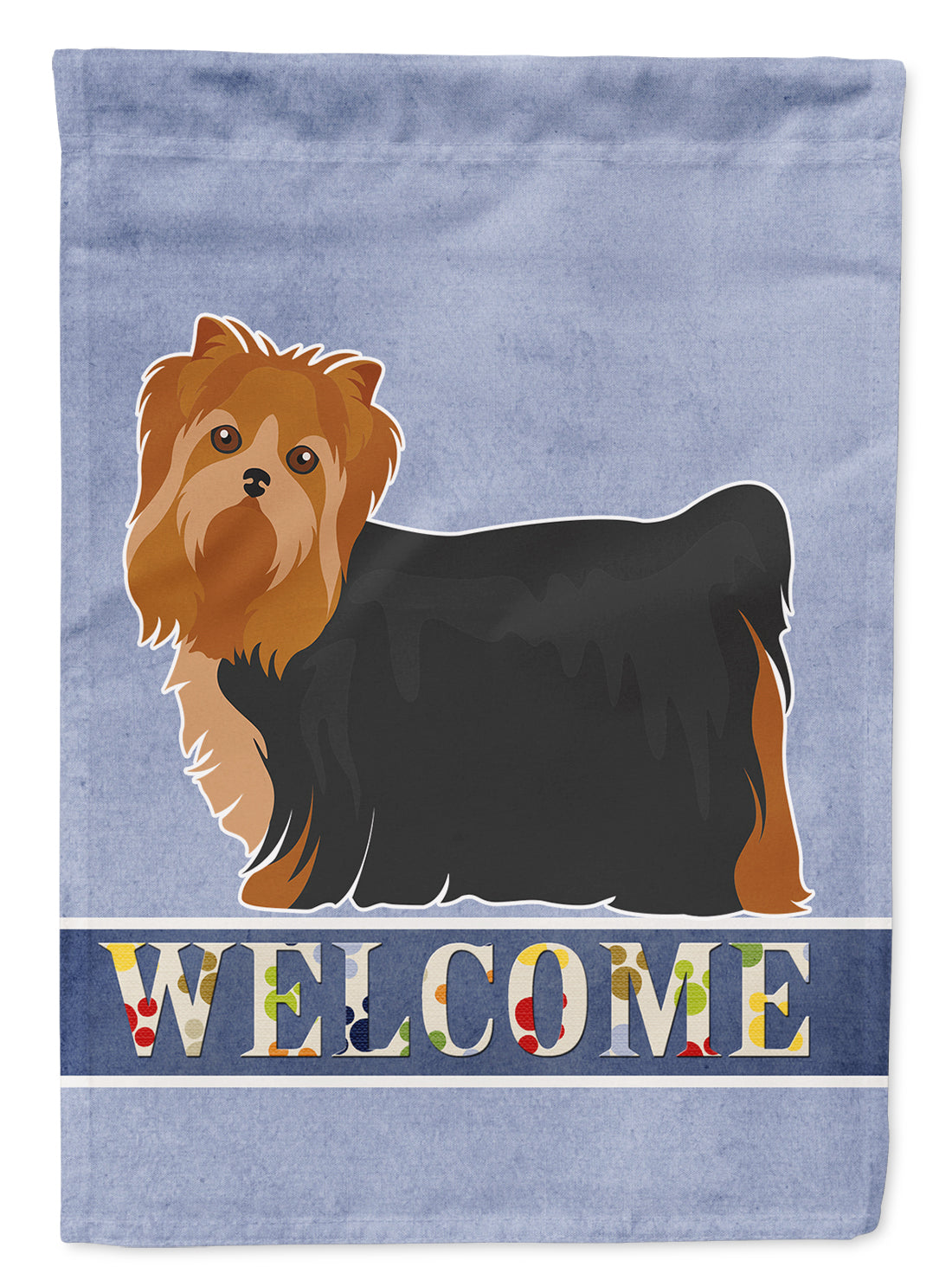 Yorkshire Terrier Welcome Flag Canvas House Size CK3682CHF