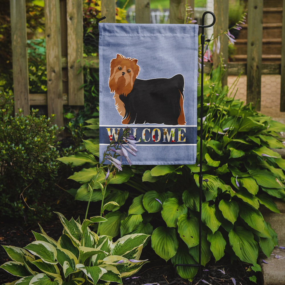 Yorkshire Terrier Welcome Flag Garden Size CK3682GF  the-store.com.