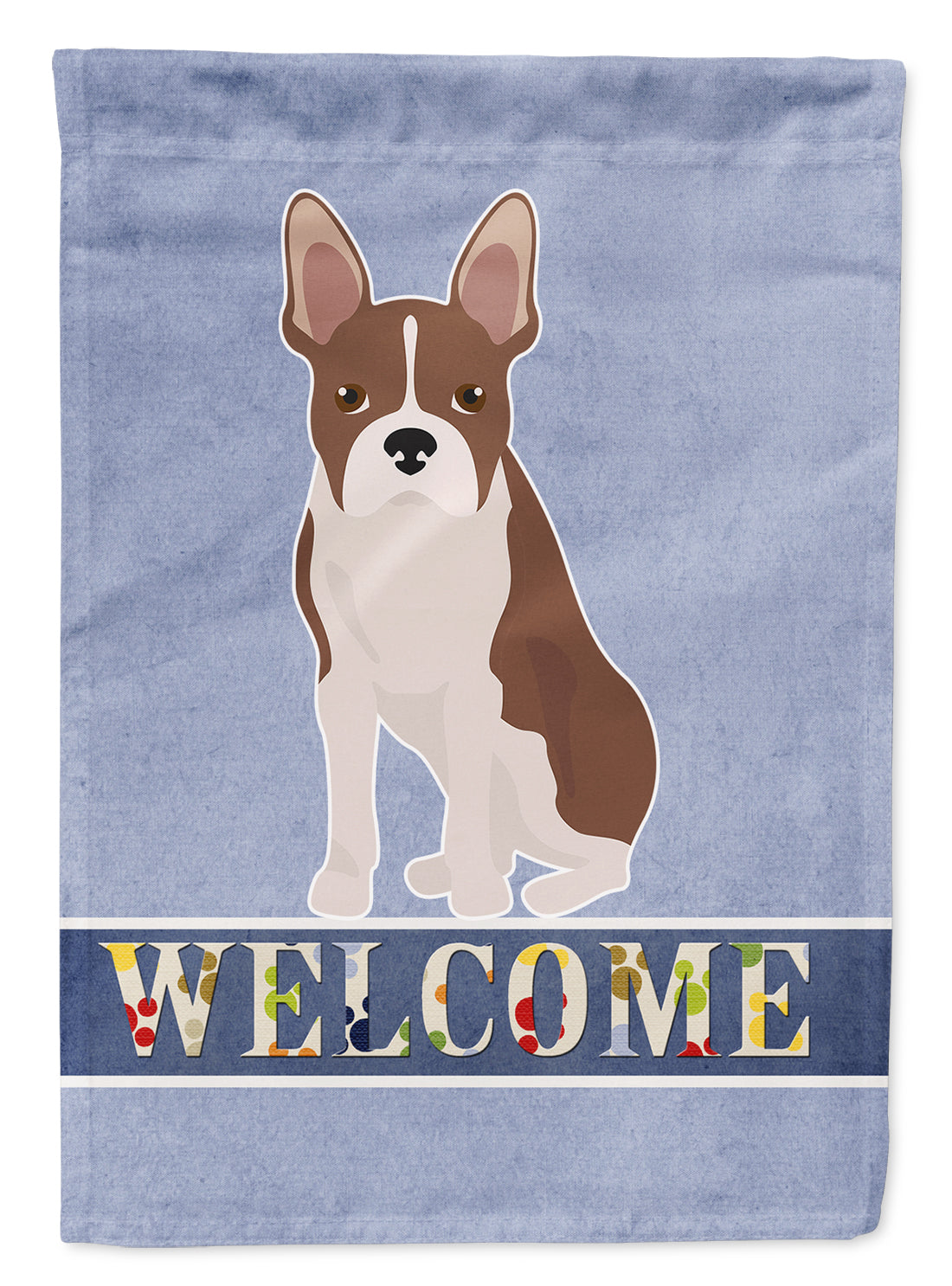 Boston Terrier Welcome Flag Canvas House Size CK3685CHF
