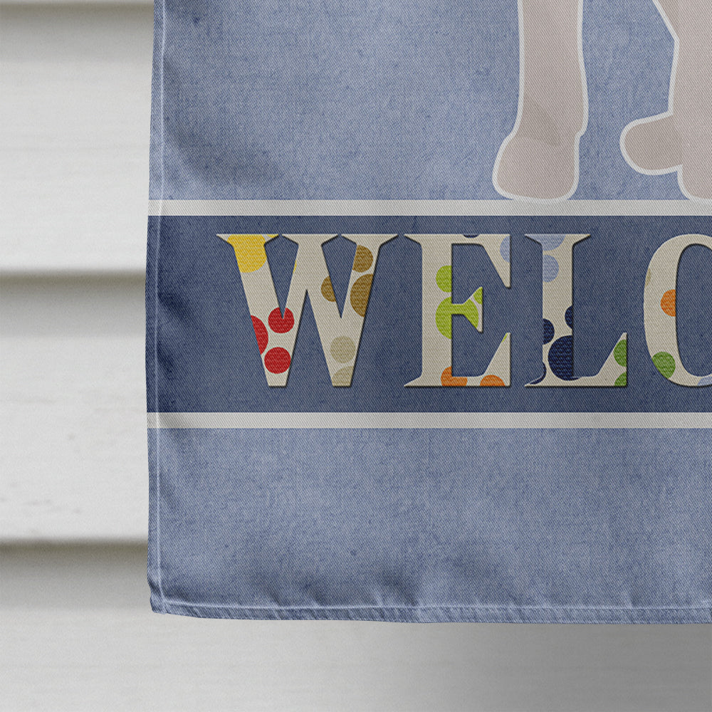 Boston Terrier Welcome Flag Canvas House Size CK3685CHF  the-store.com.