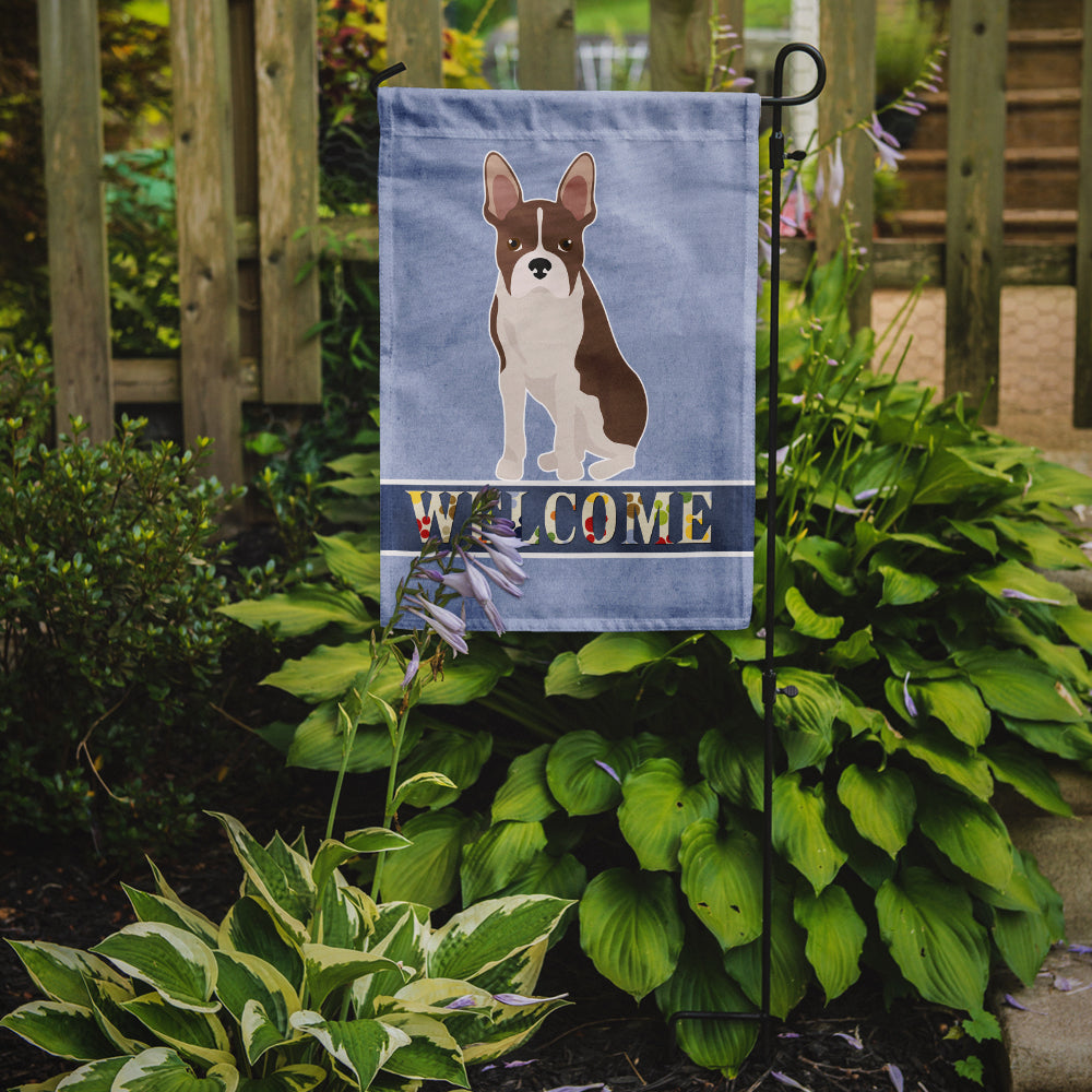 Boston Terrier Welcome Flag Garden Size CK3685GF  the-store.com.