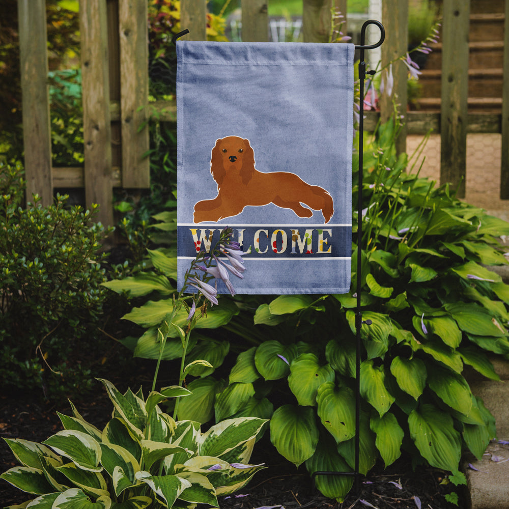 Ruby Cavalier King Charles Spaniel Welcome Flag Garden Size CK3687GF  the-store.com.