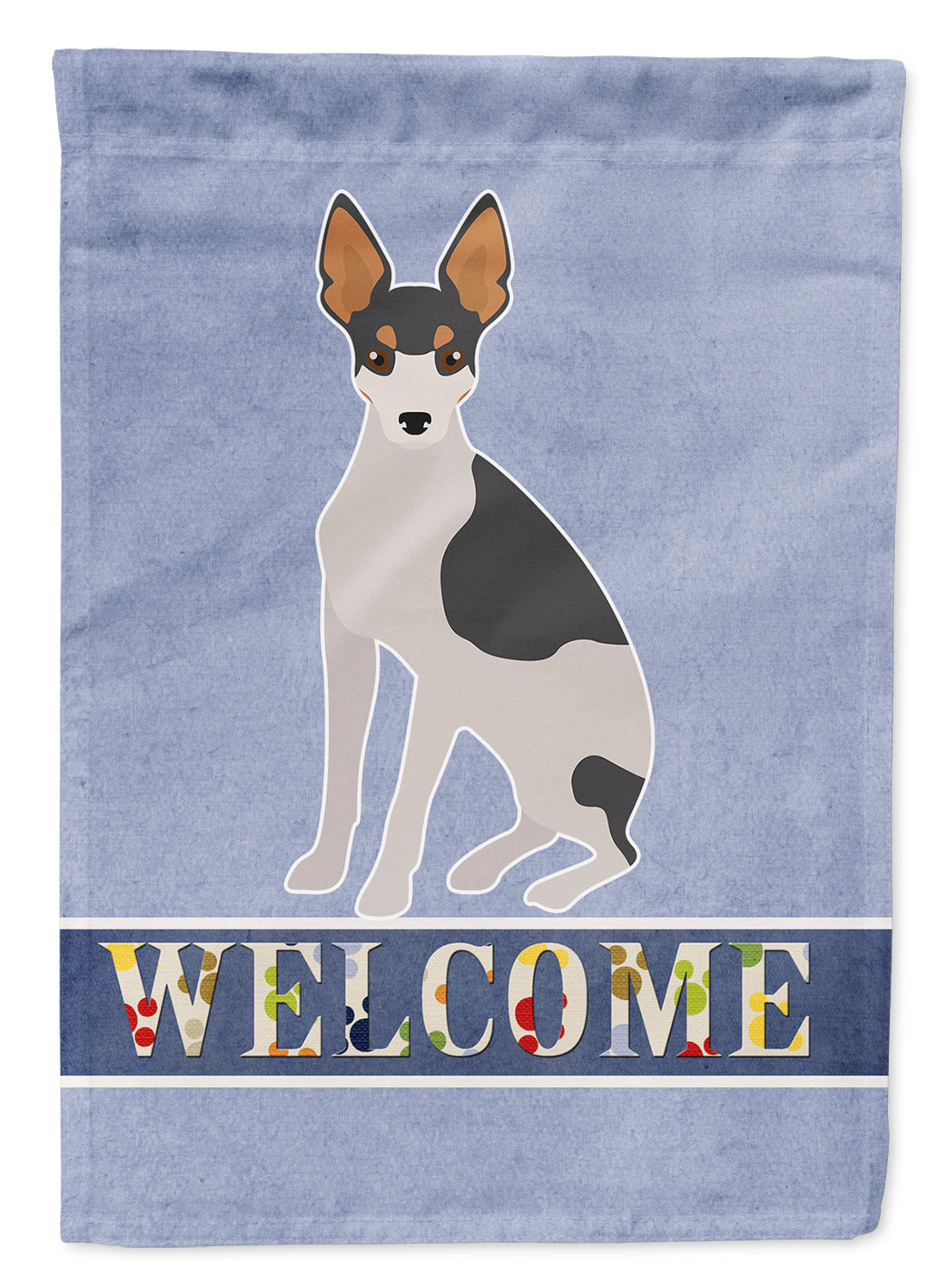 Miniature Fox Terrier #2 Welcome Flag Canvas House Size CK3694CHF  the-store.com.