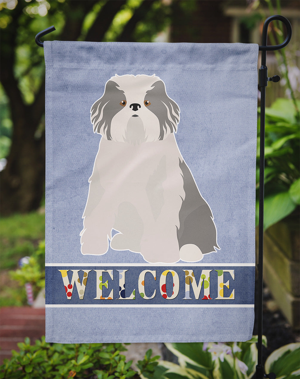 Odis Odessa Domestic Ideal Dog Welcome Flag Garden Size CK3696GF