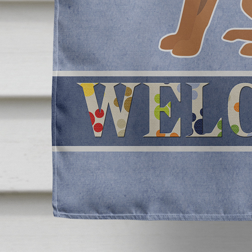 Brown Prague Ratter Welcome Flag Canvas House Size CK3700CHF