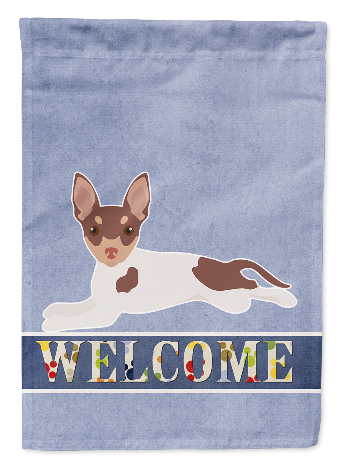 Toy Fox Terrier Welcome Flag Canvas House Size CK3703CHF
