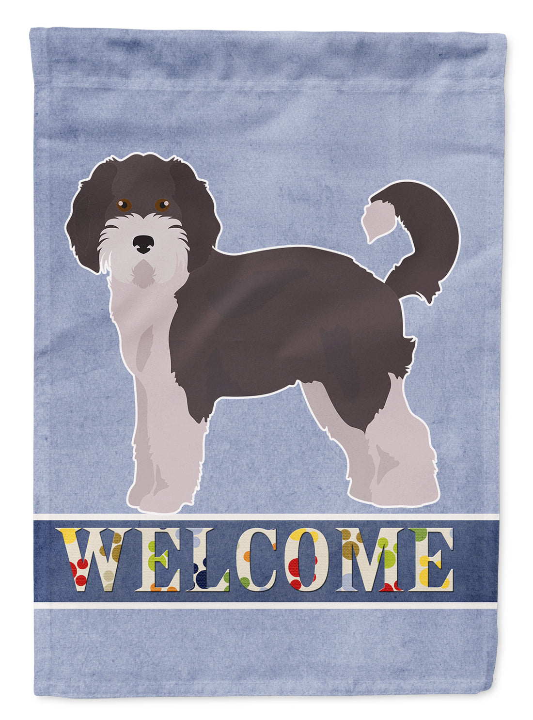 Aussiedoodle #1 Welcome Flag Canvas House Size CK3706CHF  the-store.com.
