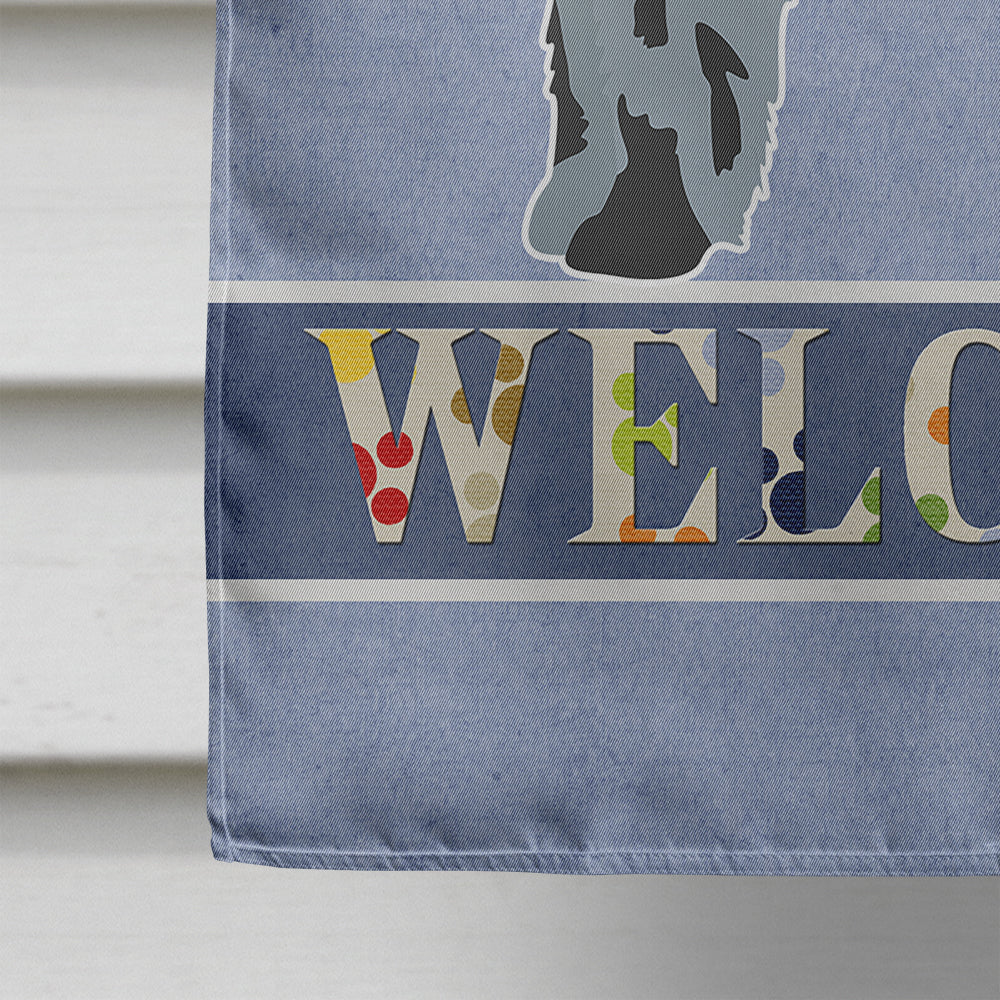 Aussiedoodle #2 Welcome Flag Canvas House Size CK3707CHF  the-store.com.
