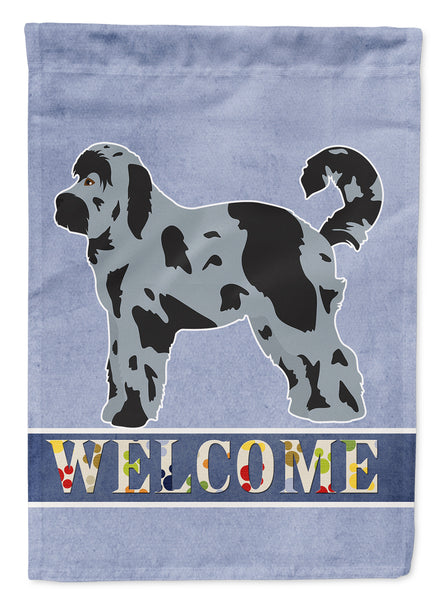 Aussiedoodle #2 Welcome Flag Canvas House Size CK3707CHF