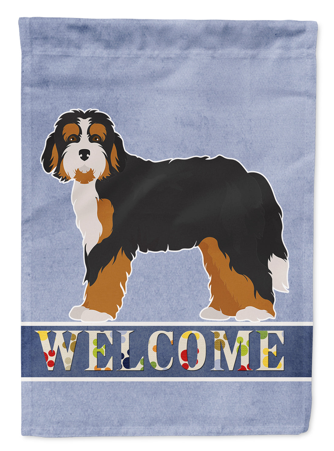 Bernedoodle Welcome Flag Canvas House Size CK3710CHF
