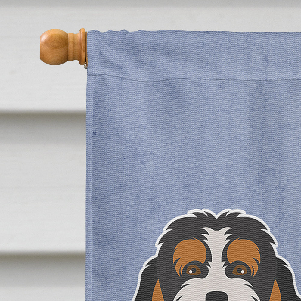 Bernedoodle Welcome Flag Canvas House Size CK3710CHF  the-store.com.