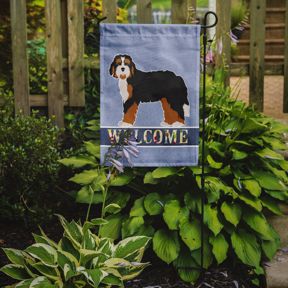 Bernedoodle Welcome Flag Garden Size CK3710GF  the-store.com.