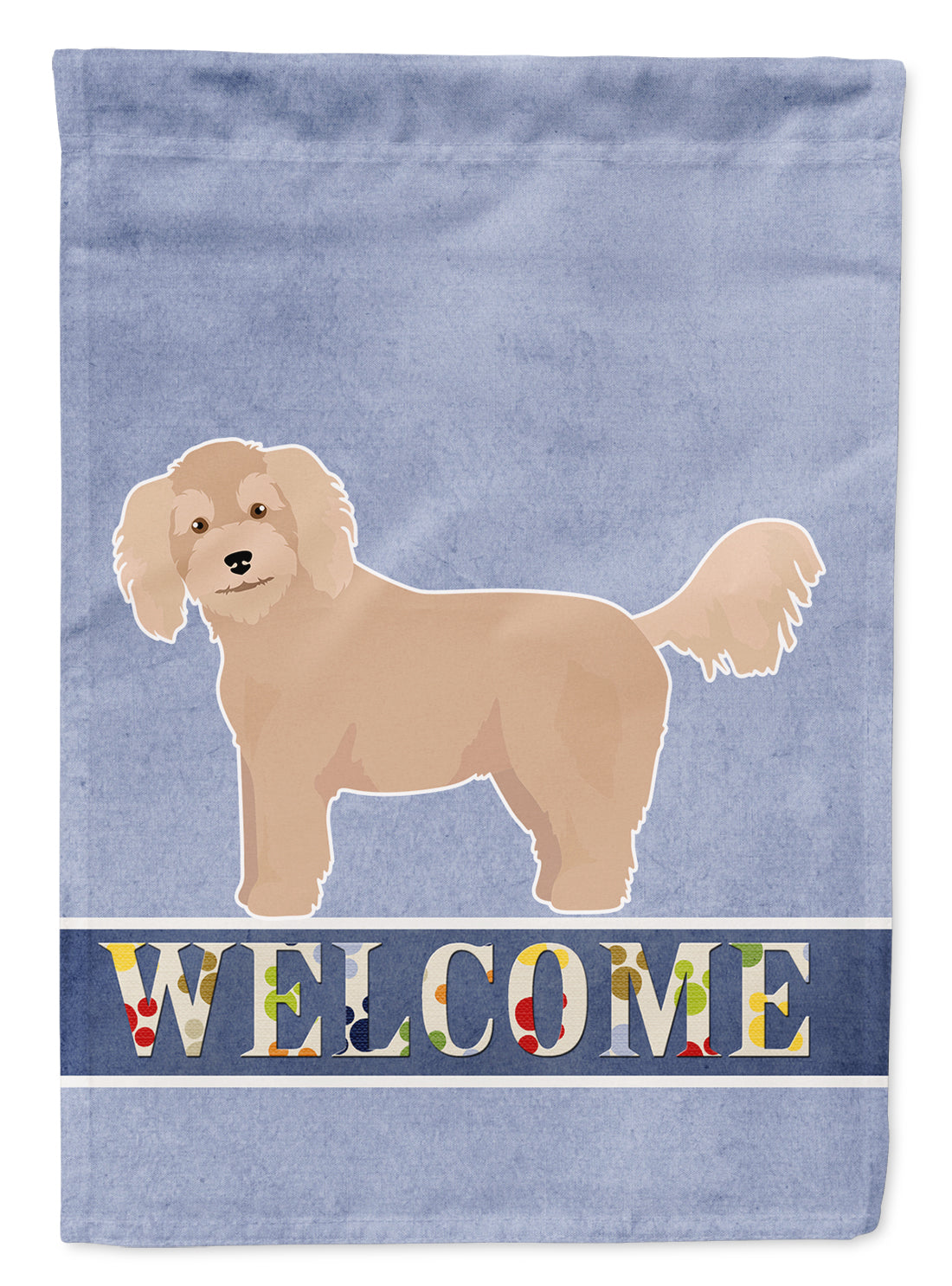 Bichpoo Welcome Flag Canvas House Size CK3712CHF