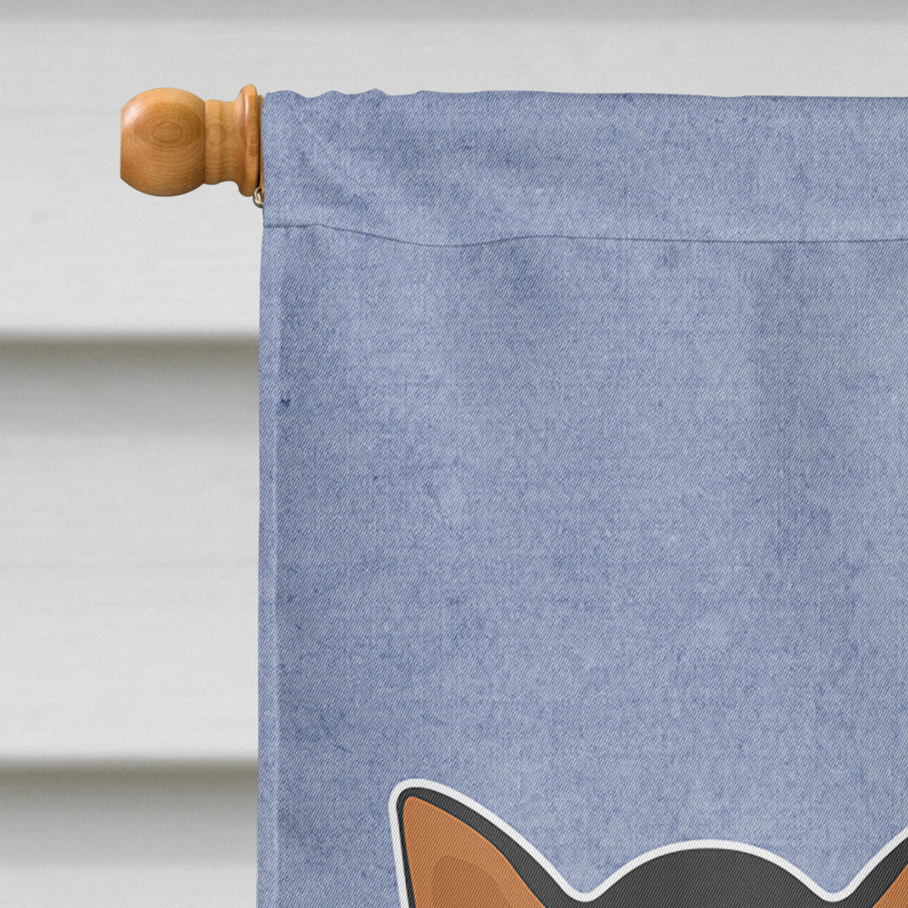 Black and Tan Chiweenie Welcome Flag Canvas House Size CK3722CHF