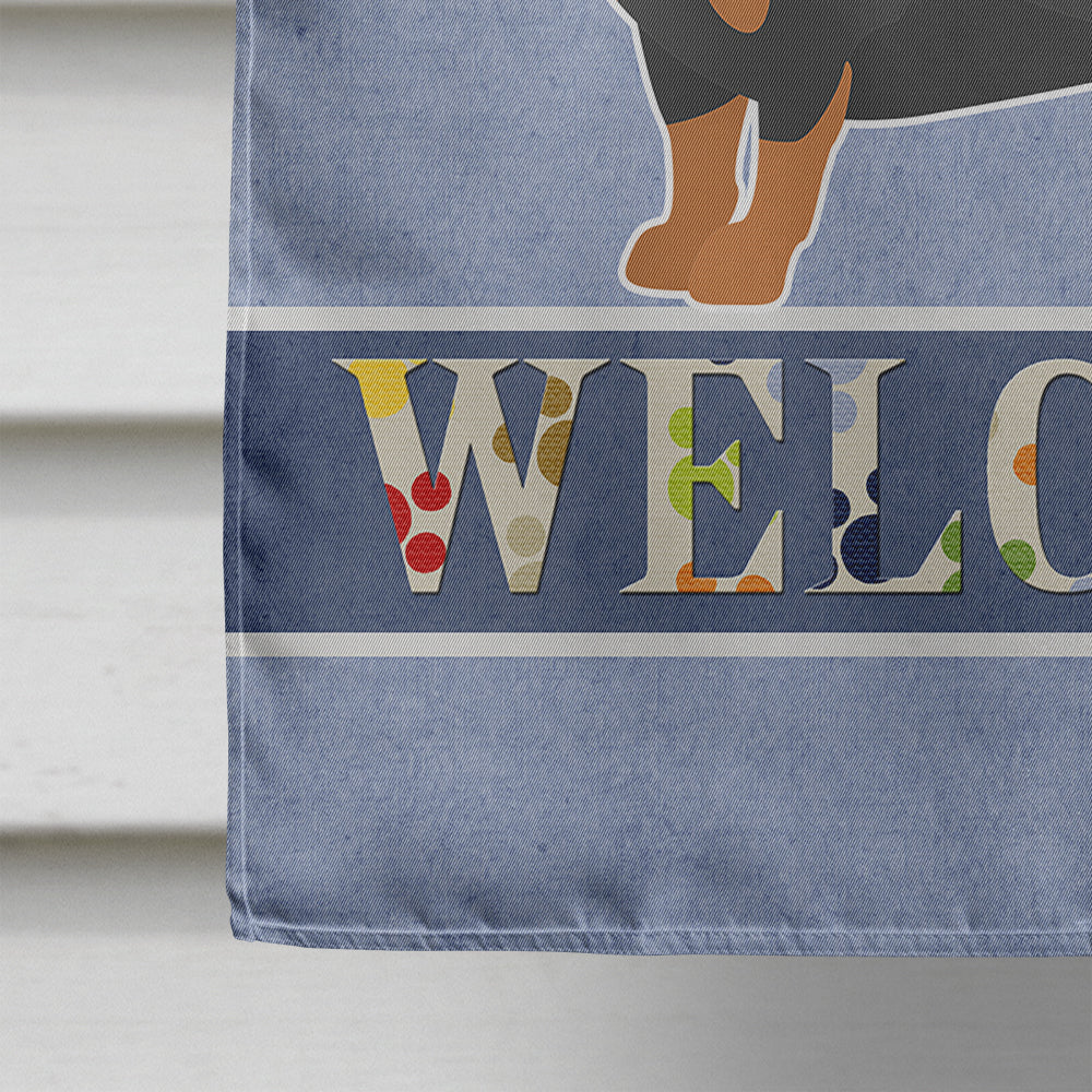 Black and Tan Chiweenie Welcome Flag Canvas House Size CK3722CHF