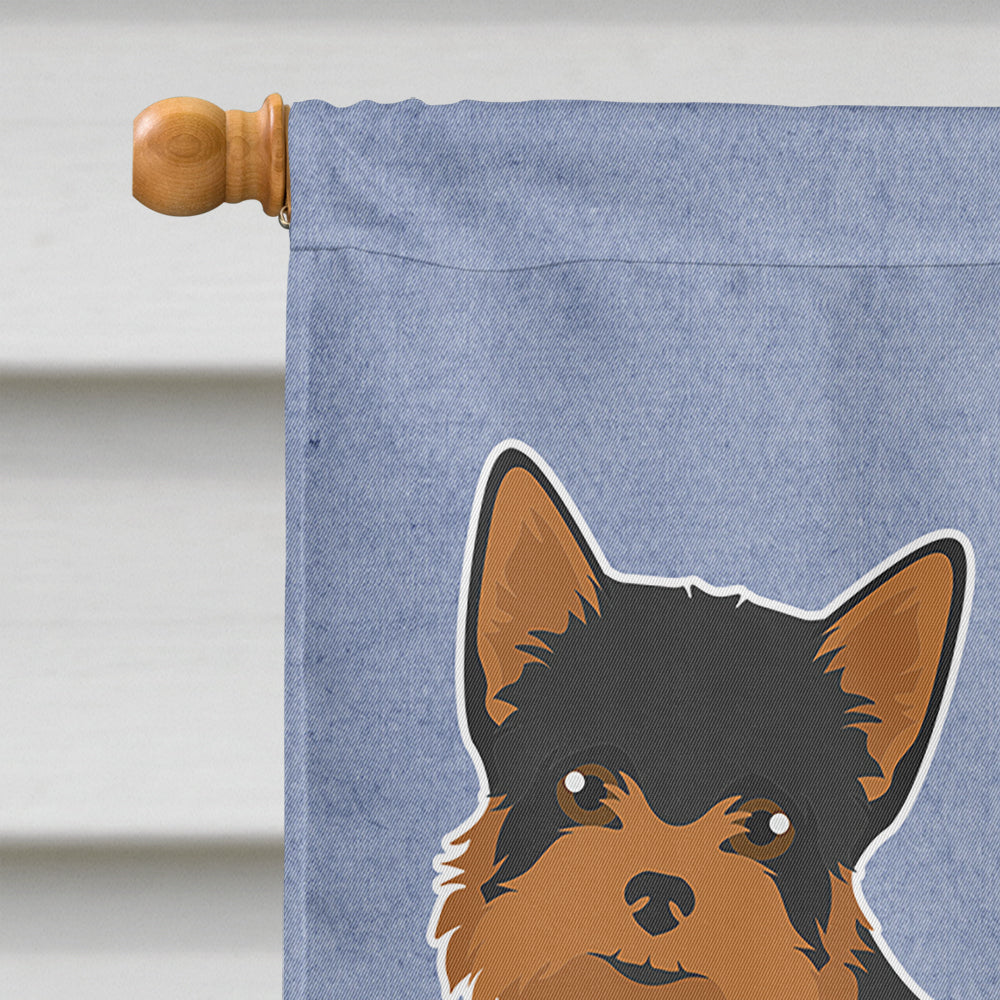 Black and Tan Chorkie Welcome Flag Canvas House Size CK3723CHF