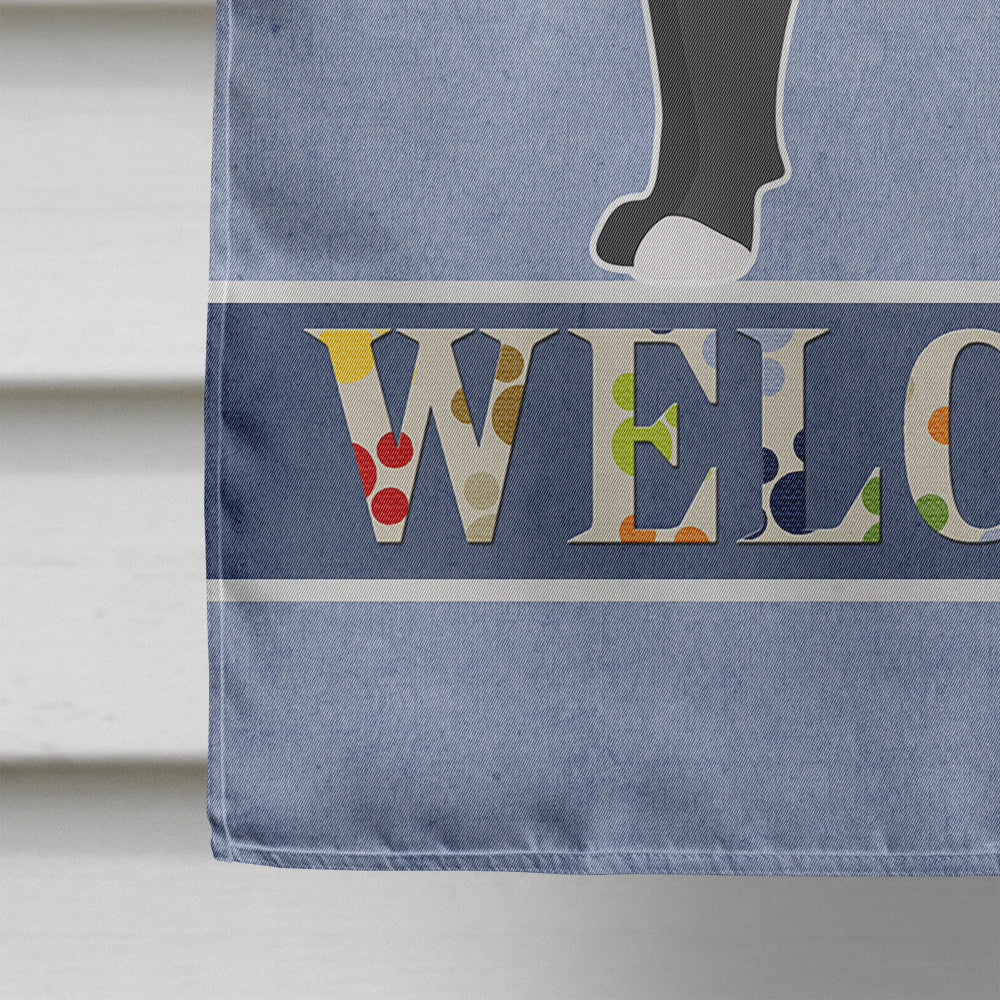 Black Chug Welcome Flag Canvas House Size CK3726CHF  the-store.com.