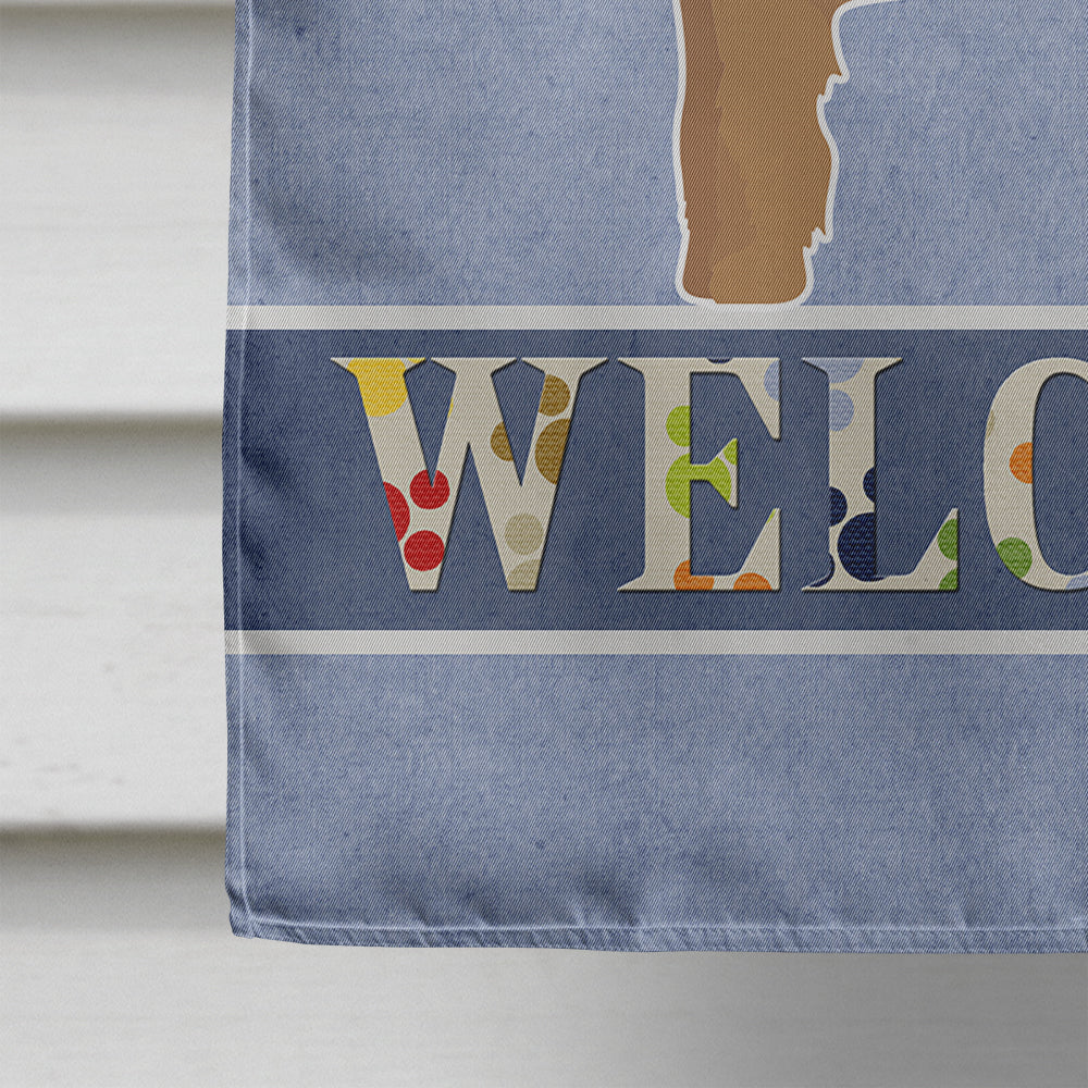 Tan Cockapoo Welcome Flag Canvas House Size CK3728CHF