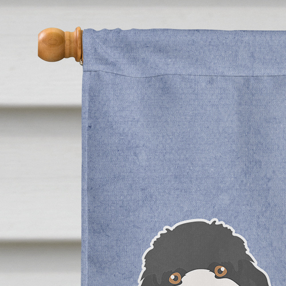 Black Cockapoo Welcome Flag Canvas House Size CK3729CHF  the-store.com.